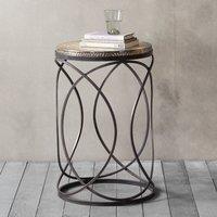 Kollam Hammered Metal Side Table