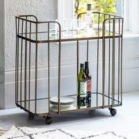 Kolkata Two Tier Glass Drinks Trolley