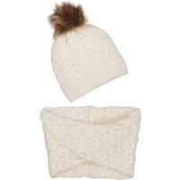 Hat and Snood in Pointelle Knit