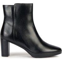 Walk Pleasure Ankle Boots in Leather with Heel and Zip Fastening
