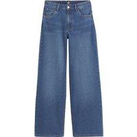 Wide Leg Jeans in Low Rise, Length 28"