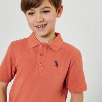 Cotton Polo Shirt with Toucan Embroidery and Short Sleeves