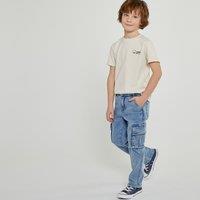 Mid Rise Utility Jeans