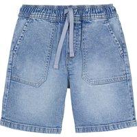 Denim Bermuda Shorts with Ties