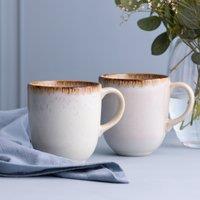 Set Of 4 Reactive Glaze Mugs