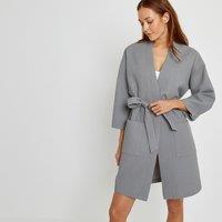 Cotton Mix Bathrobe in Waffle Knit