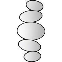 118cm Black Pebble Stack Mirror