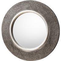 80cm Silver Bobble Round Mirror
