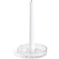 Sila Round Transparent Glass Candlestick