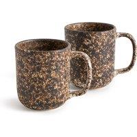 Set of 2 Rusty Enamelled Matte Stoneware Mugs