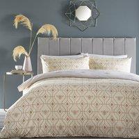 Bee Deco Geometric Cotton Mix Duvet Cover and Pillowcase Set