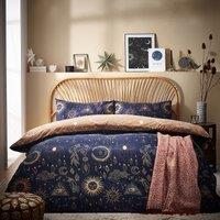 Constellation Celestial Reversible Cotton Mix Duvet Cover and Pillowcase Set