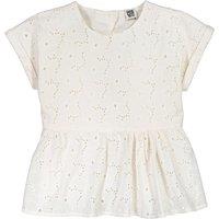 Broderie Anglaise Blouse in Organic Cotton with Short Sleeves