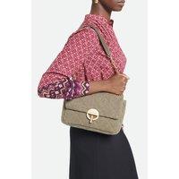 Moon Crossbody Bag in Quilted Linen