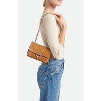Nano Moon Crossbody Bag in Quilted Suede