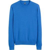 Cotton Crew Neck Jumper in Fine Knit