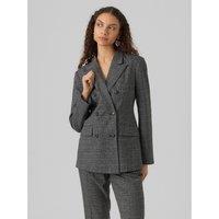 Checked Double-Breasted Blazer