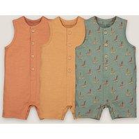 Pack of 3 Rompers in Cotton