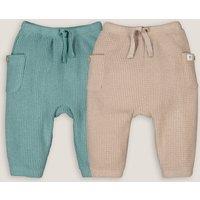 Pack of 2 Joggers in Waffle Knit