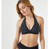 Halterneck Bikini Top in Graphic Print