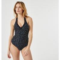 Graphic Print Halterneck Swimsuit