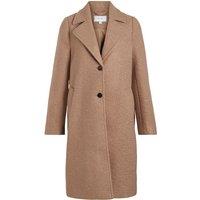 Mid-Season Long Coat with Button Fastening