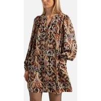 Printed Mini Dress with Long Sleeves
