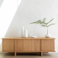 Gouge Oak 4-Door Sideboard