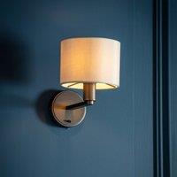 Faux Silk Bronze Wall Light