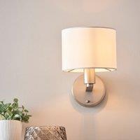 Faux Silk Nickel Wall Light