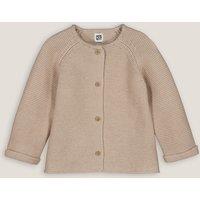 Cotton Garter Stitch Cardigan with Button Fastening