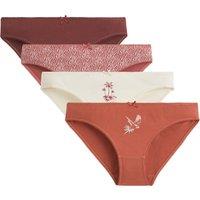 Pack of 4 Knickers in Stretch Cotton