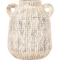 20cm Textured Earthenware Vase