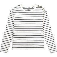 Breton Striped Cotton T-Shirt with Long Sleeves