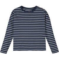 Striped Cotton T-Shirt with Long Sleeves