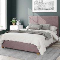 Garland Velvet Storage Ottoman Bed with Plain Upholstered Headboard