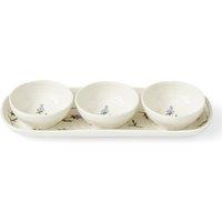 Set of 3 Lavandula Dip Bowls & Tray