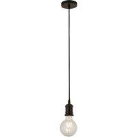 Black Singular Suspension 1.5m Cable Pendant Ceiling Light