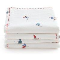 Set of 4 Tout Schuss 100% Washed Cotton Napkins