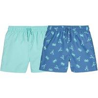 Pack of 2 Swim Shorts, 1 Print/1 Plain