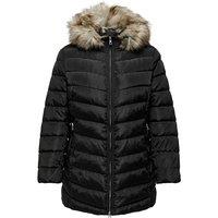 Hooded Quilted Padded Jacket with Faux Fur Trim