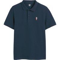 Embroidered Polo Shirt in Organic Cotton with Short Sleeves