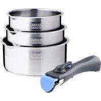 3 Pans with 1 Removable Handle