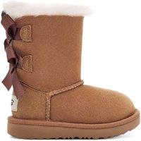 Kids T Bailey Bow II Ankle Boots in Suede with Faux Fur Lining