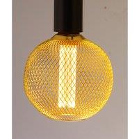 Gold Globe Metal Cage LED E27 Bulb