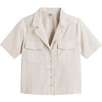 Linen/Cotton Blouse with Tailored Collar