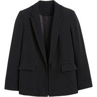 Loose fit buttonless blazer in crepe