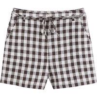 Gingham Check Linen Shorts