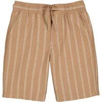 Striped Bermuda Shorts in Linen/Cotton