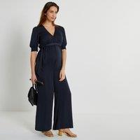Recycled Satin Maternity Jumpsuit, Length 28"
